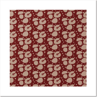 Red Shape Pattern background Posters and Art